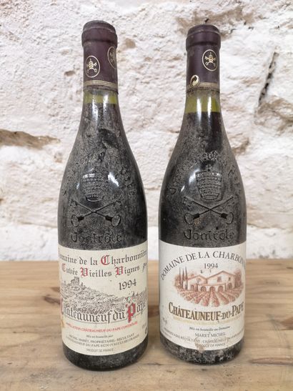 2 bottles CHATEAUNEUF du PAPE 1994 - Domaine...