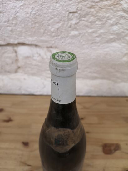 null 1 bottle PULIGNY-MONTRACHET 1er Cru Les Folatières 1992 - Henri CLERC Stained...
