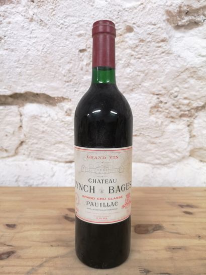 null 1 bouteille Château LYNCH Bages - 5é Gcc Pauillac 1986 Etiquette légèrement...