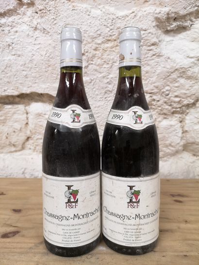 2 bouteilles CHASSAGNE-MONTRACHET Rouge 1990...