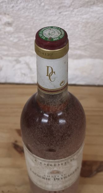 null 1 bouteille Château LAFAURIE-PEYRAGUEY - 1er Cc Sauternes 1993 Etiquette légèrement...