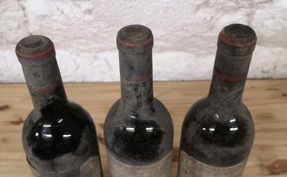 null 3 bouteilles Château CHARMANT - Margaux 1959 Etiquettes tachées, abimées, 1...