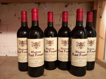 null 6 bouteilles Château HAUT FERRAND - Pomerol 1995 Etiquettes légèrement tachées,...