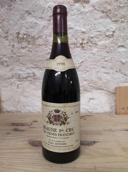 null 1 bouteille BEAUNE 1er Cru Les vignes Franches 1990 - Charles ANTONIN Etiquettes...