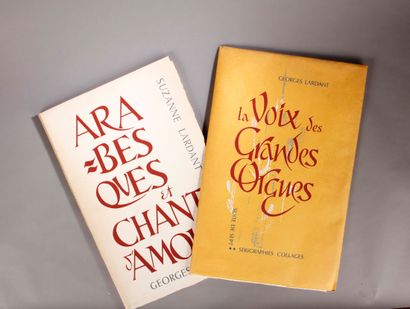 LARDANT (Georges]. Deux ouvrages. La Voix des
Grandes Digues. Suite de sept sérigraphies,...