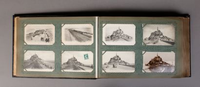null [Mont Saint-Michel postcards and miscellaneous]. ALBUM of 400 postcards (approximately),...