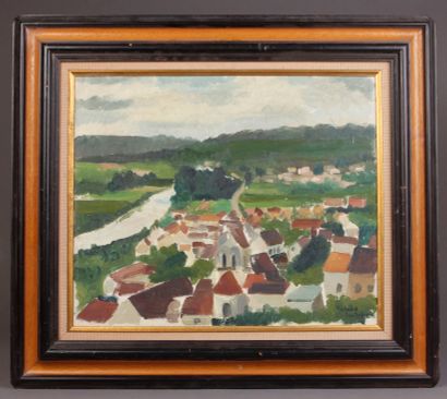 Roland BALESTRIERI (1899-1981) La Seine
Huile sur isorel, signée en bas à droite,...