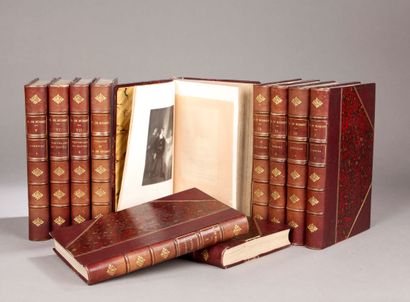 MUSSET (Alfred de) Complete works. Edition decorated with 28 engravings (some foxing,...