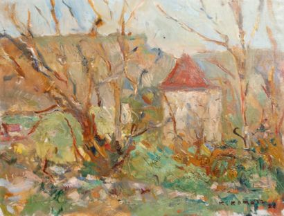 Willi KOMATZ (1904-1993) Paysage au village
Huile sur toile, signée en bas à droite.
(Non...