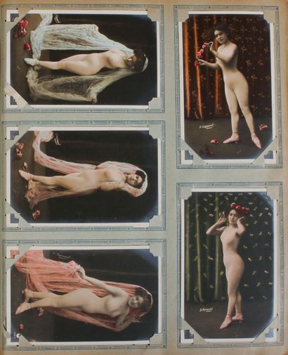 null [Postcards]. ALBUM of 980 postcards (approximately), called "Fantasy", early...