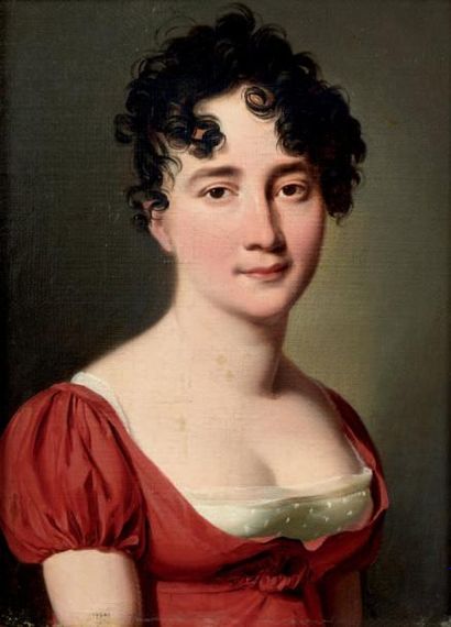 Louis Léopold BOILLY (La Bassée 1761 - Paris 1845) Portrait présumé de mademoiselle...