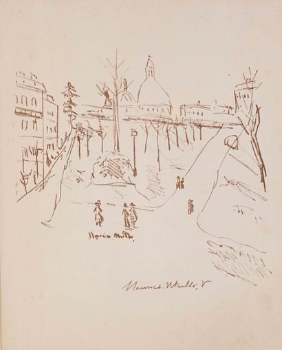Maurice UTRILLO (1883-1955) Montmartre le Sacré Coeur
Plate from 