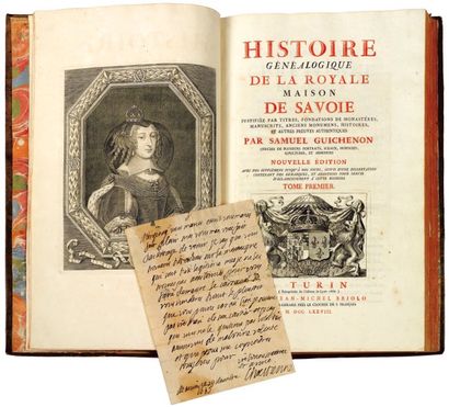 GUICHENON (Samuel). Histoire généalogique de la Royale Maison de Savoie... enrichie...