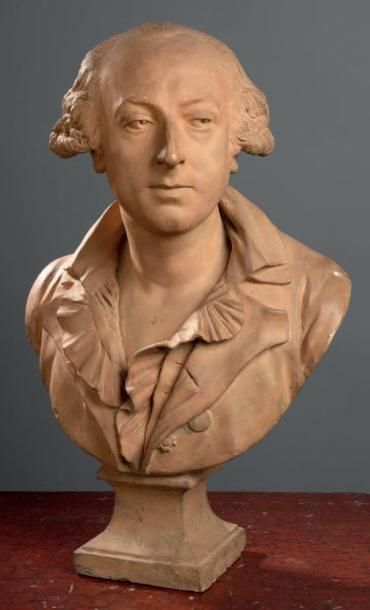 Attribué à Philippe-Laurent ROLAND (1746 - mort à Paris en 1816) Buste d'homme à...