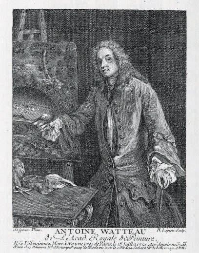 Attribué à Antoine WATTEAU (Valenciennes 1684 - Nogent-sur-Marne 1721) Assis auprès...