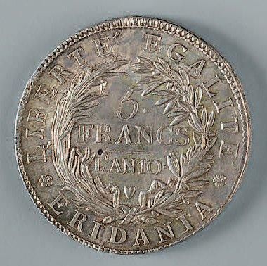 null Gaule Subalpine (1800-1802): 5 Francs. An 10 Turin. LMN. 898 - Superbe