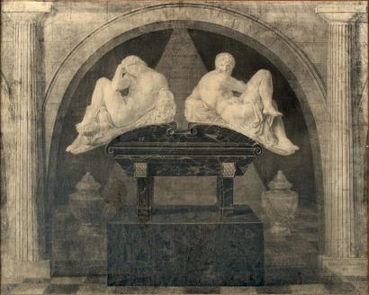 Joseph Marie VIEN fils (1762-1848) Composition d'après le tombeau de Julien de Médicis...