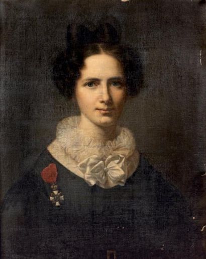 Victoire ROUBY, école Française du XIXe siècle Autoportrait à la Légion d'honneur...