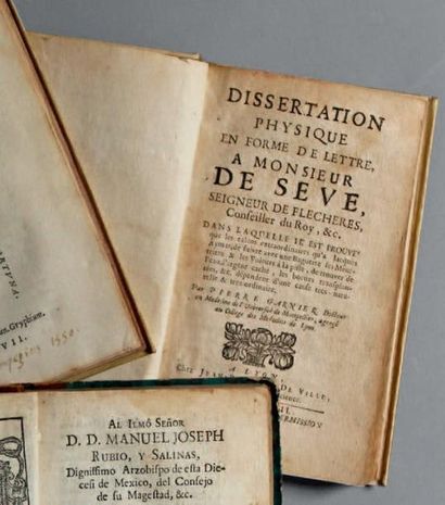 GARNIER (Pierre) Dissertation physique en forme de lettre à Monsieur de Sève, seigneur...
