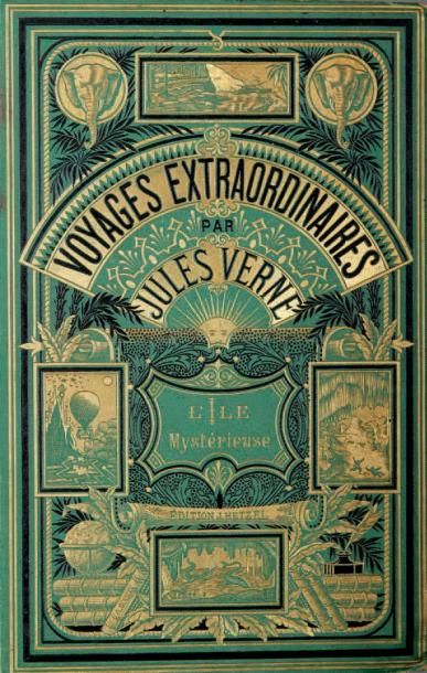 null L'ile Mystérieuse. Jules Verne, Les Voyages Extraordinaires, Hetzel, Bibliothèque...