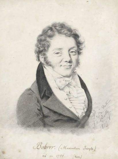 Julien-Léopold BOILLY (Paris 1796-1874) Portrait du musicien Maximilien Joseph Bohrer...