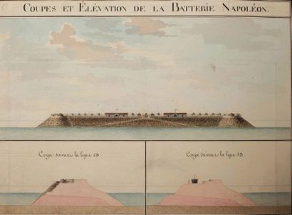 COCHIN Joseph Marie François (Castres 1757-Paris 1825) Plan de la batterie Napoléon...