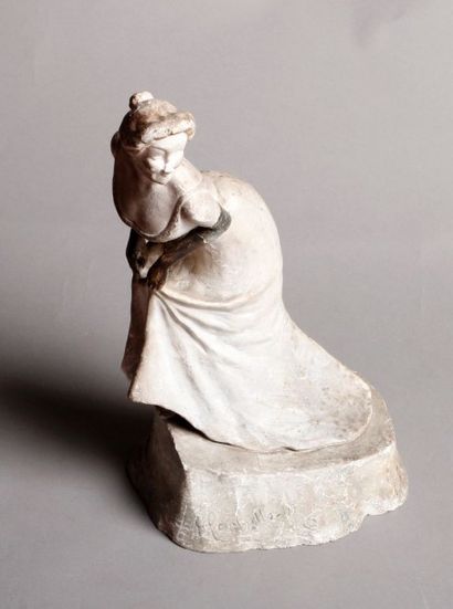 CAPPIELLO (Leonetto) " Yvette Guilbert ". Statue en plâtre, signée et datée [18]99;...