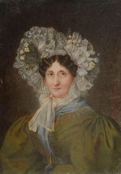 S. VANNETELLE S (Actif dans le dernier tiers du XIXe siècle) Portrait de femme en...