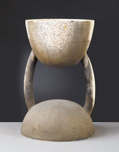 Jean BESNARD (1889 - 1958) GRAND VASE en céramique à double hémisphère dit « pot...