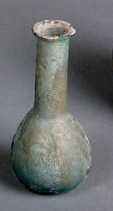 BALSAMAIRE en verre irisé d'époque Romaine....