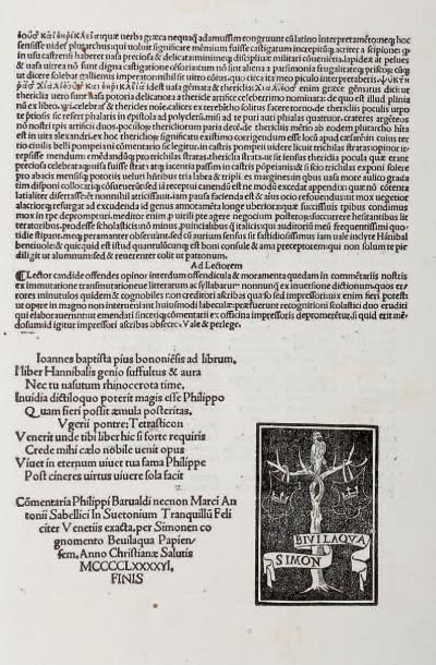 SUÉTONE Cum Philippi Beroaldi et Marci Antonii Sa Bellici Commentariis. Venise, S....