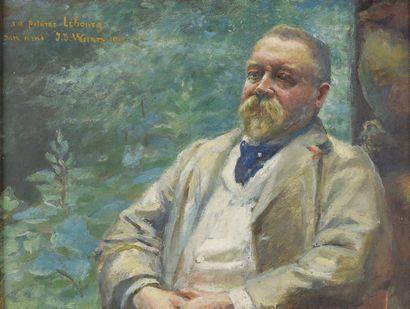 Jean-Joseph WEERTS (1847-1927) Portrait d'Albert Lebourg, vers 1911 Huile sur toile,...