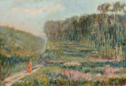Charles GUILLOUX (1919-2004) Forêt d'Eawy Huile sur toile, signée en bas à gauche...