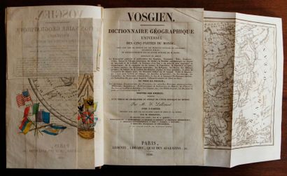VOSGIEN Dictionnaire géographique universel. Paris, 1836. In-8, veau fauve (usé)...