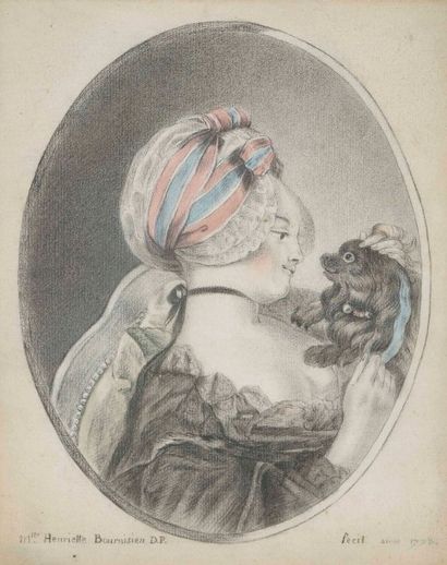 Henriette BOURNISIEN DESPREAUX Ecole Française, seconde moitié du XVIIIe siècle