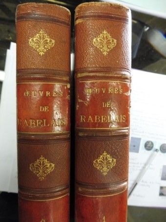 null RABELAIS

‘’œuvres’’

2 volumes Dos cuir Illustré par ROBIDA

31 x 23,5 cm (piqué)...