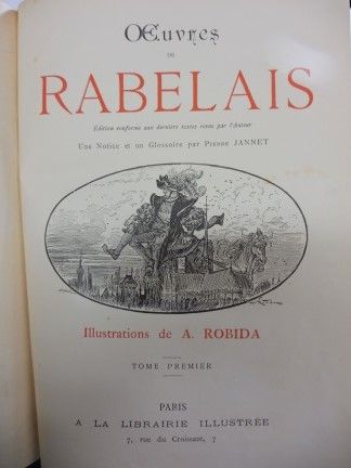 null RABELAIS

‘’œuvres’’

2 volumes Dos cuir Illustré par ROBIDA

31 x 23,5 cm (piqué)...