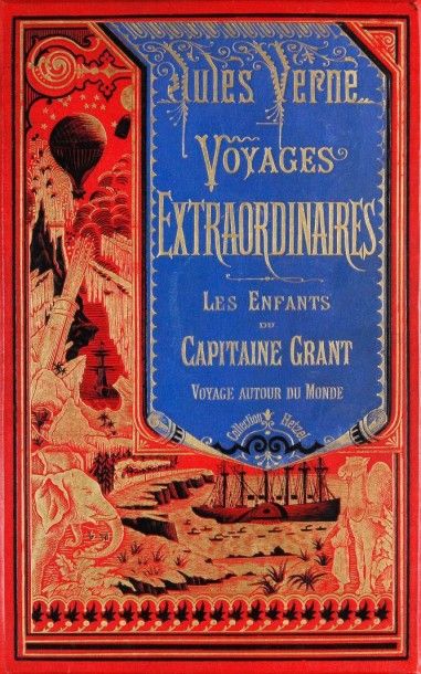 Jules VERNE 
LES ENFANTS DU CAPITAINE GRANT.
Voyages autour du Monde, illustré par...