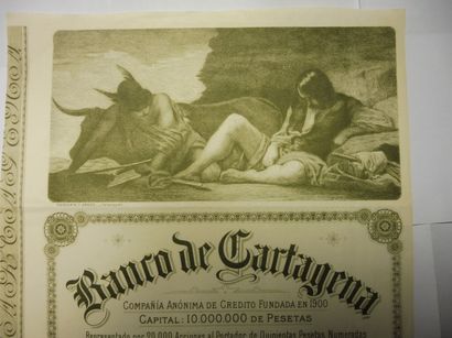 null BANCO DE CARTAGENA (Colombie) Action N° 18369 de la seconde série sur 20.000...