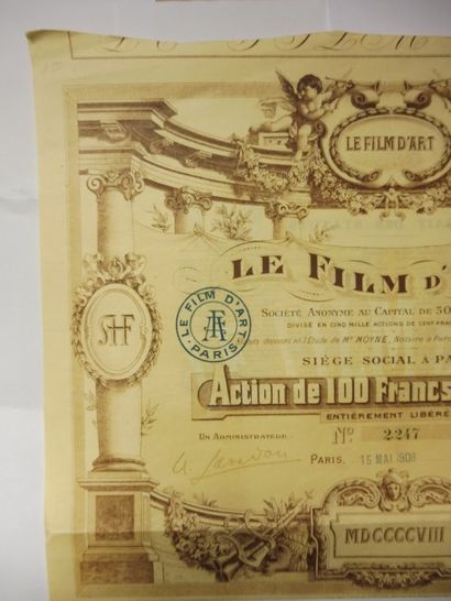 null LE FILM D’ART action N° 2247 sur 5000 datée de 1903 décor de colonnade en demi-cercle...