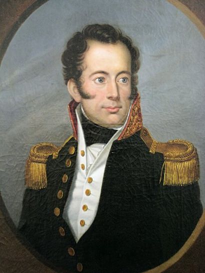 SENTIES PIERRE ATTRIBUÉ À, NÉ EN 1801 Portrait de Simon Bolivar Huile sur toile....