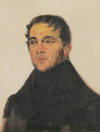 Joseph Désiré COURT (1797-1865) Portrait d'homme Toile, sans cadre. 55 x 46 cm Selon...