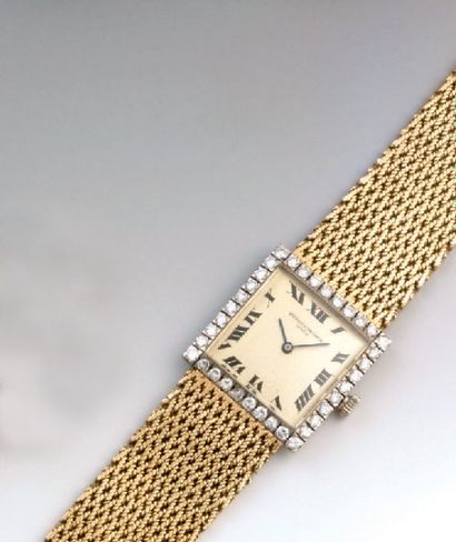 VACHERON ET CONSTANTIN, N° 8460 BRACELET-MONTRE de dame en or, la montre de forme...