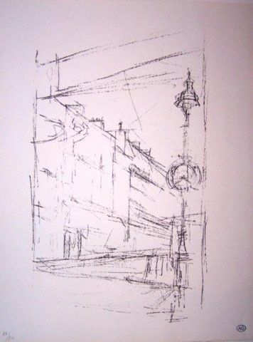 GIACOMETTI ALBERTO Paris sans fin Lithographie, cachet d'atelier, numérotée 22/30....