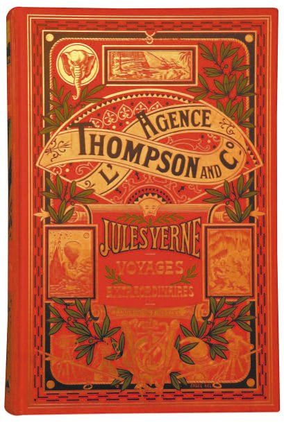 VERNE (Jules). L'Agence Thompson and C°. Paris, Hetzel, s. d. [1907]. In-4°, cartonnage...