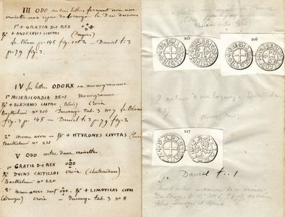 NUMISMATIQUE. NOTES autographes de Gustave de REISET ; plus de 8.000 pages in-12,...