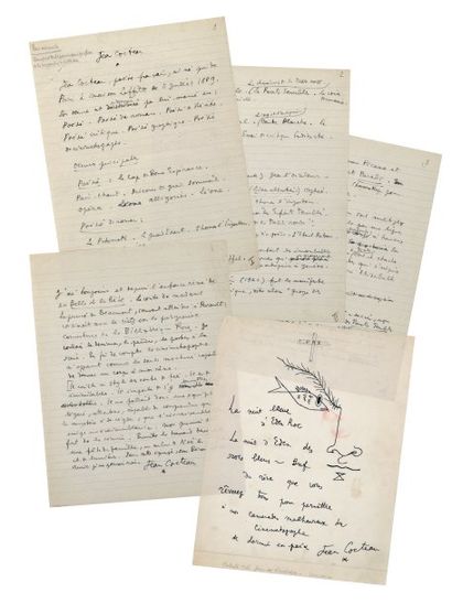COCTEAU (Jean). " Jean Cocteau". Manuscrit autographe ; 3 pages in-4. TRES IMPORTANTE...