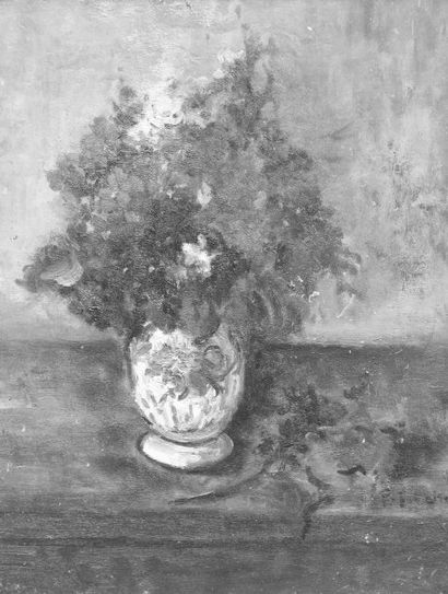 PALMEIRO JOSÉ (1903-1984) Bouquet de fleurs Huile sur toile. 55x46cm