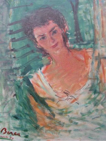 BREA DEMETRE DE (1908-1975) Jeune femme. Huile sur toile, signée en bas à gauche....