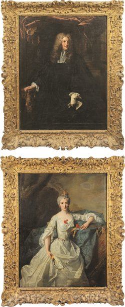 Ecole FRANÇAISE du XVIIIe siècle, atelier de Hyacinthe RIGAUD Portrait présumé de...